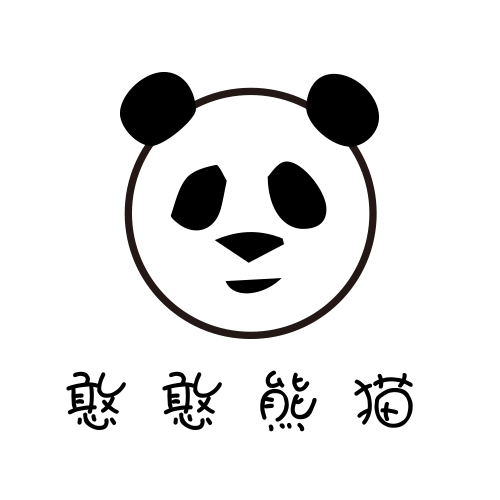 黑白动物熊猫头像logo